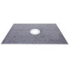 VEVOR Shower Curb Kit, 38"x60" Watertight Shower Curb Overlay with 4" ABS Central Bonding Flange, 4" Stainless Steel Grate