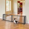 Richell Large Freestanding Metal Mesh Pet Gate in Antique Bronze