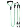 Double Dogs Leash No-Tangle Dogs Lead Reflective Dogs Walking Leash w/ Swivel Coupler Padded Handle